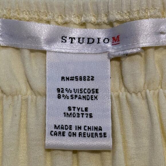 Studio M by Max Studio Yellow Off-the-Shoulder Short Sleeve Cottage Core S-M Top - Picture 5 of 6
